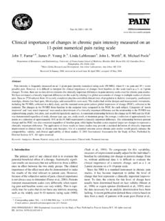 Clinical importance of changes in chronic pain …