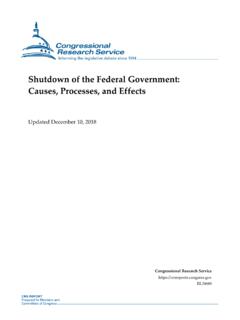 Shutdown of the Federal Government: Causes, Processes, and ...