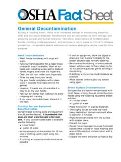 General Decontamination - Occupational Safety and Health ...