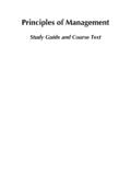 Principles of Management - University of Wisconsin–Madison