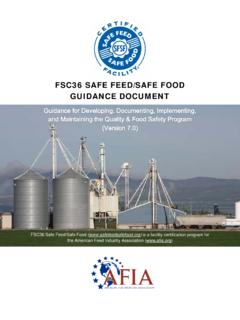 FSC36 SAFE FEED/SAFE FOOD GUIDANCE …