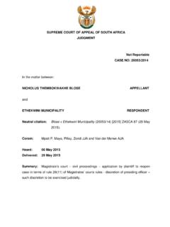 SUPREME COURT OF APPEAL OF SOUTH AFRICA …