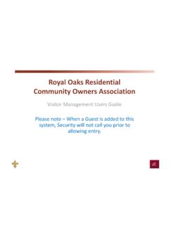 Royal Oaks Community Owners Association - …