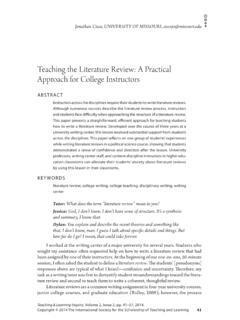 Teaching the Literature Review: A Practical Approach for ...
