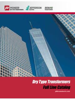 Dry Type Transformers Full Line Catalog - Jefferson Electric