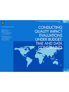 MONITORING AND IMPACT EVALUATION EVALUATION CAPACITY ...