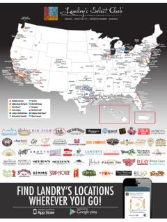 FIND LANDRY’S LOCATIONS WHEREVER YOU GO!