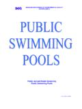EQP2263 Public Act and Rules Governing Public Swimming …