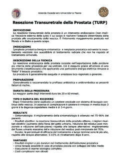 Resezione Transuretrale della Prostata (TURP)