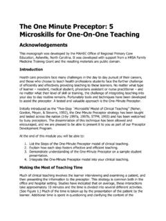 The One Minute Preceptor: 5 Microskills for One-On-One ...