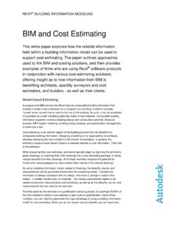 BIM and Cost Estimating - Autodesk