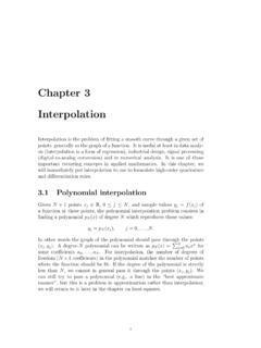 Chapter 3 Interpolation - MIT OpenCourseWare