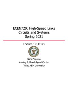 ECEN720: High-Speed Links Circuits and Systems Spring 2021