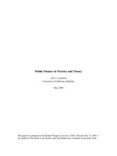 Public Finance in Practice and Theory