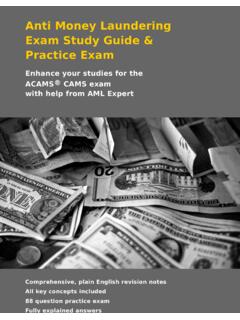 Anti Money Laundering Exam Study Guide &amp; Practice Exam