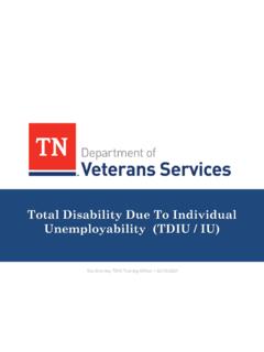Total Disability Due To Individual Unemployability (TDIU / IU)