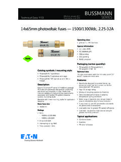 14x65mm photovoltaic fuses — 1500/1300Vdc, …