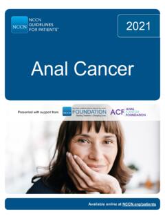 NCCN Guidelines for Patients Anal Cancer