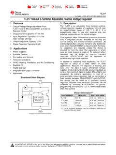 TL317 100-mA 3-Terminal Adjustable ... - Texas Instruments