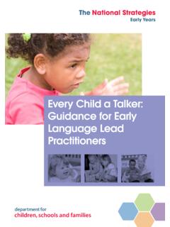 Every Child a Talker: Guidance for Early Language Lead ...