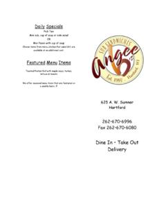 Dine In • Take Out Delivery - Angee B'z Subs