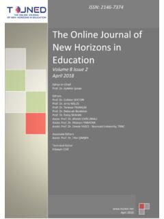 The Online Journal of New Horizons in Education - TOJNED