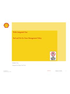 Wells Integrated Gas: Red and No -Go Zone Management …