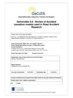 Deliverable 5.9 - Review of Accident causation …