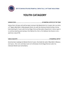 YOUTH CATAGORY - United States Martial Arts Hall …