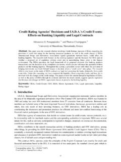 Credit Rating Agencies’ Decisions and I.S.D.A.’s Credit ...