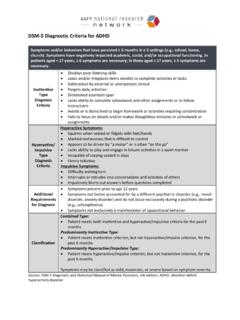 DSM-5 Diagnostic Criteria for ADHD - AAFP Home