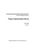 Finger Authentication Server - Futronic Tech