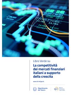 Libro Verde su La competitivit&#224; dei mercati finanziari ...