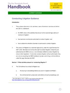 Conducting Litigation Guidance