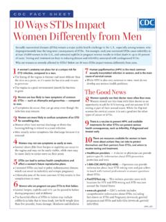 Fact Sheet: 10 Ways STDs Impact Women Differently from Men