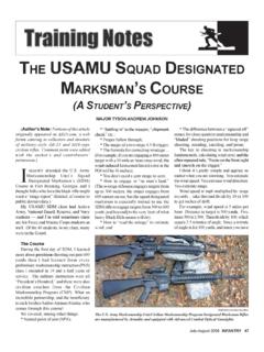 THE USAMU S QUAD DESIGNATED MARKSMAN S COURSE …