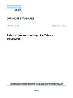 DNV-OS-C401 Fabrication and testing of offshore structures