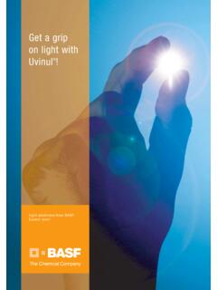 Get a grip on light with Uvinul - BASF USA