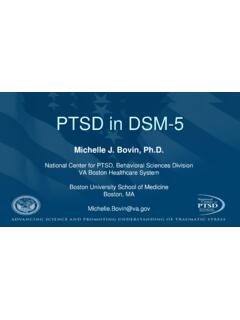 PTSD in DSM-5 - Division of Trauma Psychology