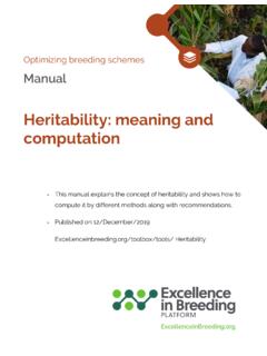Heritability: meaning and computation