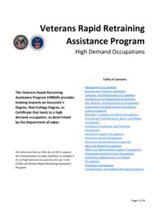 Veterans Rapid Retraining Assistance Program