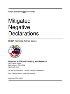 Mitigated Negative Declarations - California