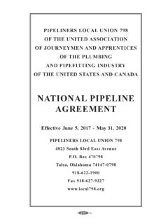 NATIONAL PIPELINE AGREEMENT - Local 798