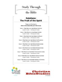 Galatians: The Fruit of the Spirit - Clover Sites