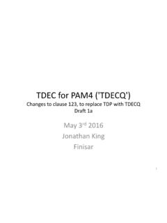 TDEC for PAM4 ('TDECQ') - IEEE 802