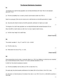 The Normal Distribution Questions - Winwood Maths