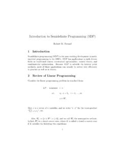 Introduction to Semidefinite Programming - MIT …