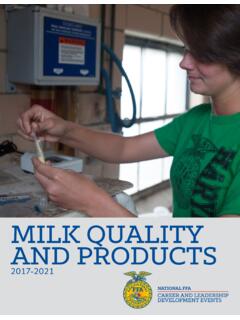 MILK QUALITY AND PRODUCTS - extension.purdue.edu