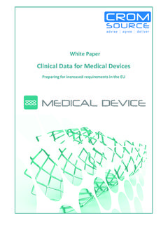 Clinical Data for Medical Devices - Cromsource