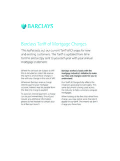 PMS ??? Barclays Tariff of Mortgage Charges Non …